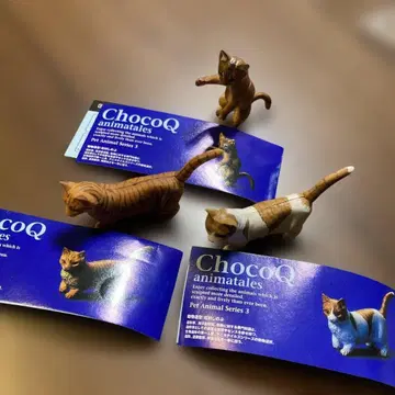 ChocoQ animatales 고양이 피규어 3체 세트
