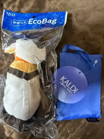 KALDI 야기베 봉제 인형 에코백과 칼디 에코백 프렌치 블루!