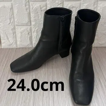 [ BEAUTY&YOUTH ] 블랙 숏부츠 스퀘어토 24cm