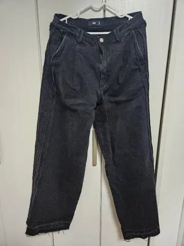 HARE 프린지 라인 와이드 데님 팬츠