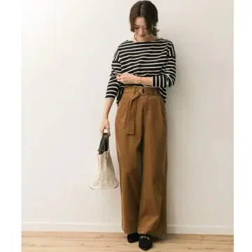 도어즈 벨트 포함 코듀로이 와이드 팬츠