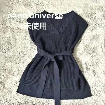 미사용 nanouniverse 니트 베스트 네이비