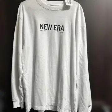 새상품 NEW ERA 롱 슬리브 T셔츠 L 화이트