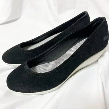 라코스테 웨지솔 펌프스 블랙 24cm LACOSTE