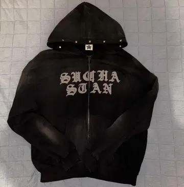 SUCH A STAN 더블 지퍼 후드티 블랙 가격 인하 가능