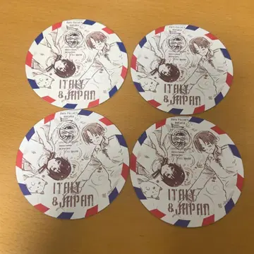 헤타리아 애니메이트 특전 이탈리아 일본 4장 세트 지구 코스터