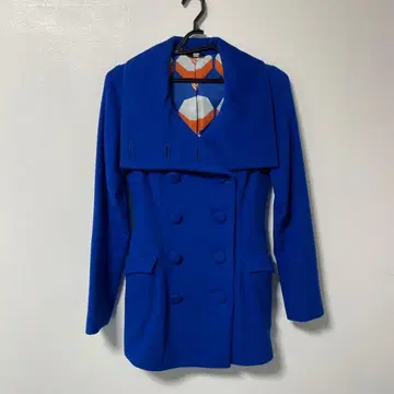 SLY 코트 파랑 블루 레트로 안감 패턴 제품