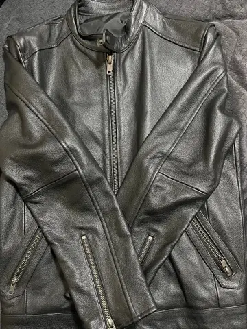 싱글 라이더 블랙 가죽 자켓