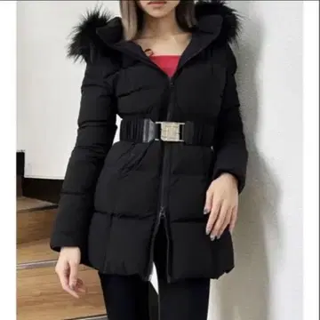 GYDA 롱 다운 코트 벨트 포함