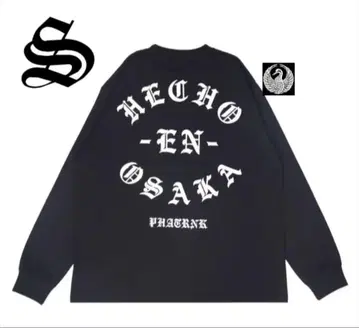 [ PHATRNK 팻랭크 ] OSAKA 로고 롱T S 블랙