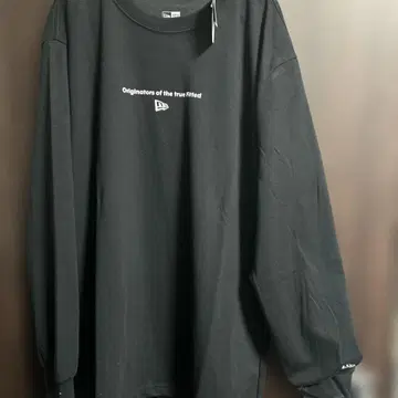 새상품 New Era 블랙 긴팔 티셔츠 XL