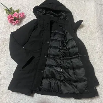 유니클로 논퀼트 다운 숏코트 블랙 S