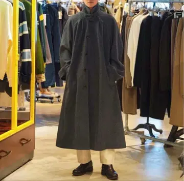 ENCOMING BACK PLEATS COAT 21aw