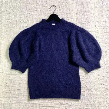 EFFE BEAMS 빔즈 퍼프 슬리브 니트탑 알파카 혼방