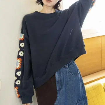 크로셰 콤비 풀오버 nikoand -