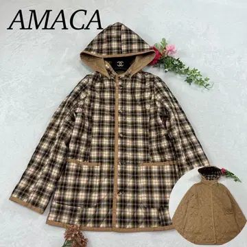 J255 새상품급 M 아마카 퀼팅 자켓 베이지 여성용