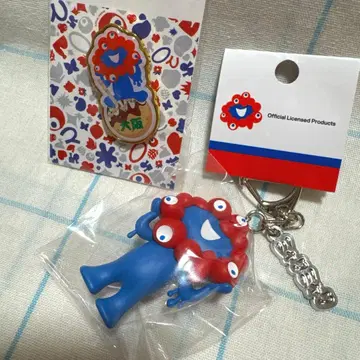 미야쿠미야쿠 입체 pvc 마스코트 키링&핑배치 타코야키 세트