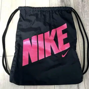 NIKE 냅색 드로우 스트링 백 블랙/핑크