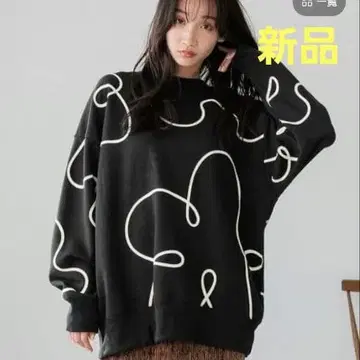 로리즈팜 자수 안감 기모 풀오버