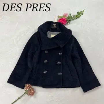 J256 M 데프레 알파카 혼방 울 코트 블랙 여성용