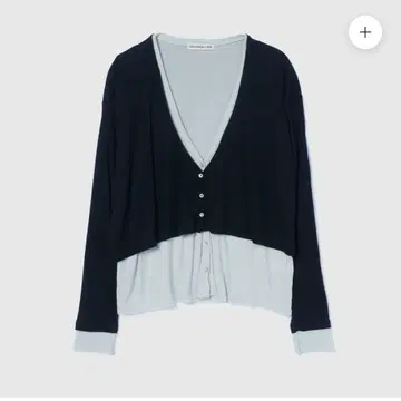 Layered V컷 시어 가디건
