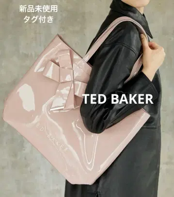 최저가 미사용 새상품 TED BAKER 에나멜 핑크 토트백
