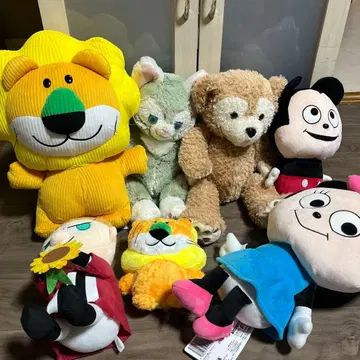 봉제 인형 세트 8체 라이온 곰 캐릭터