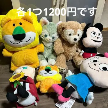 봉제 인형 세트 8체 라이온 곰 캐릭터