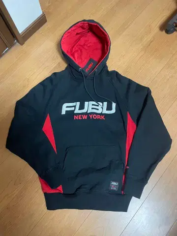 FUBU 후드티 블랙/빨간색