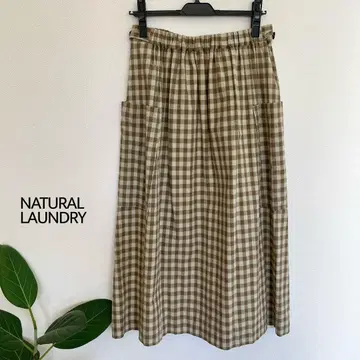 [ 새상품급 ] NATURAL LAUNDRY 깅엄 체크 스커트