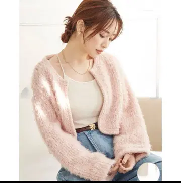 SNIDEL 스나이델 퍼라이크 니트 자켓 CPNK