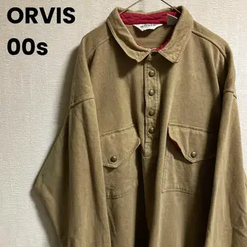 00s ORVIS 스웨트 셔츠 하프 버튼 풀오버