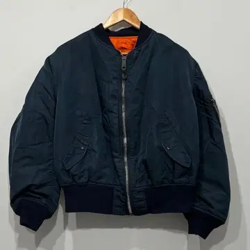 80s 90s 미국제 알파 MA-1 플라이트 자켓 네이비 L