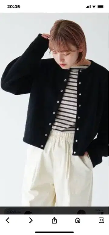 [ 오르치발 ] 플리스 노카라 자켓 M 사이즈 블랙