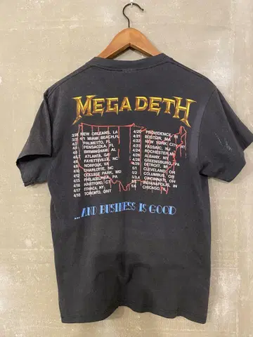 MEGADETH 빈티지 T 80s/90s 브로캄
