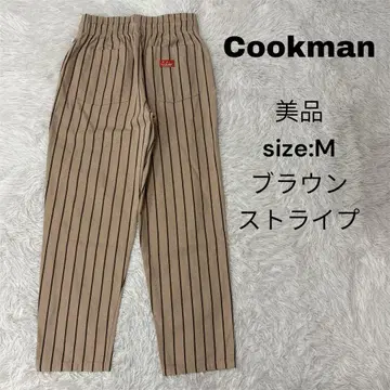 Cookman(쿡맨) 셰프 팬츠 M 브라운 스트라이프