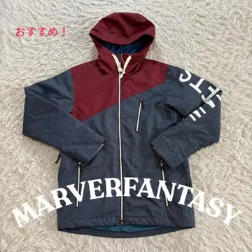 MVLFTS 마운틴 파카 다크 그레이/버건디