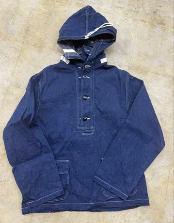 더 리얼 맥코이 데님 후드티 U.S. NAVY DENIMPARKA