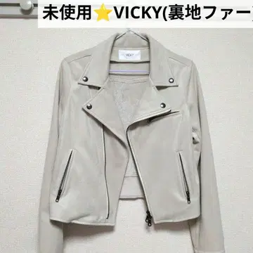 미사용 VICKY 안감 퍼 자켓