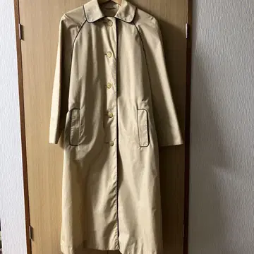Aquascutum 베이지 롱 트렌치코트 레인코트