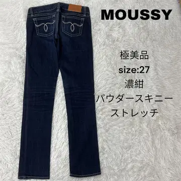 MOUSSY 마우지 파우더 스키니 27 다크 네이비 스트레치