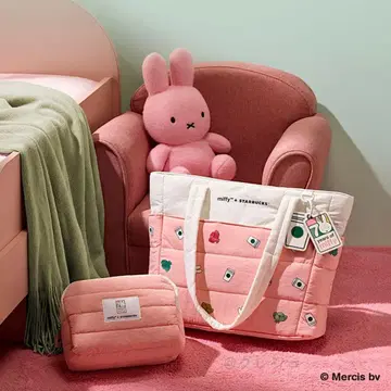 [ 한국 한정판 ] 스벅 x 미피 70주년 퍼 백 + 파우치 세트