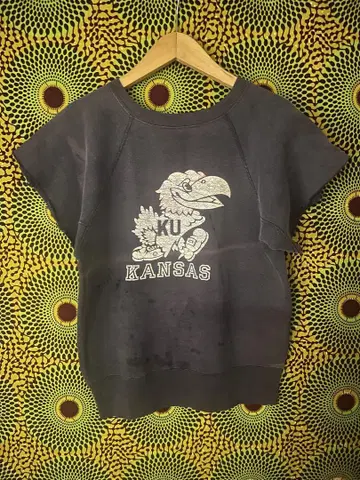 60s 컬러 플로키 vintage 맨투맨 KANSAS