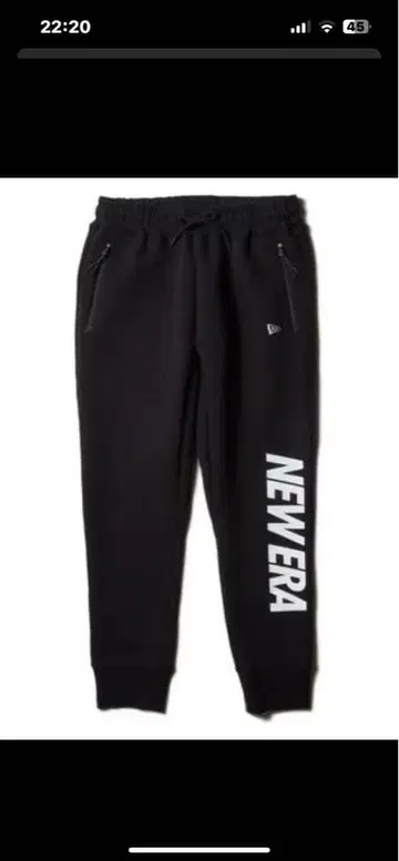 NEW ERA 블랙 조거 팬츠