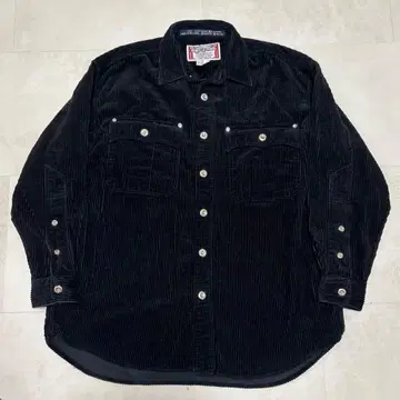 새상품급 90s 버드와이저 코듀로이 긴팔 셔츠 블랙 구제 의류