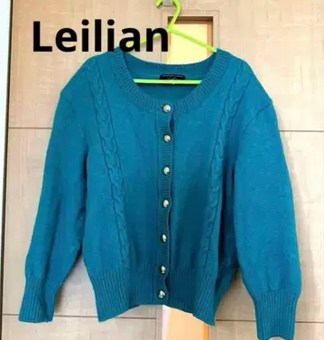 레리안 leilian 니트 에메랄드 그린 터콰이즈 그린