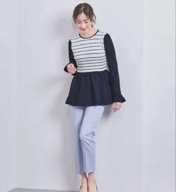 유나이티드 애로우즈 셔링 페플럼 니트 united arrows