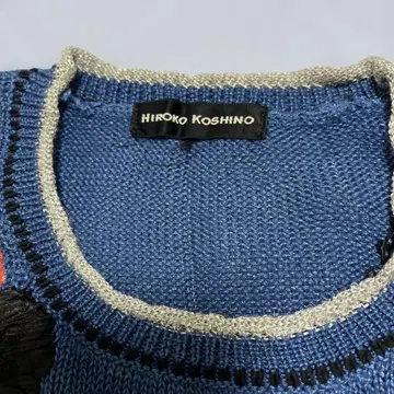 HIROKO KOSHINO 아트 자수 반팔 니트