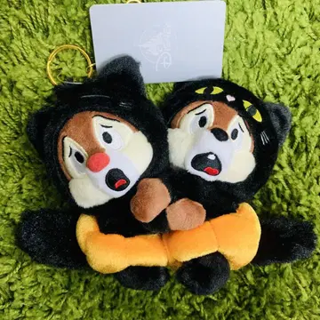 디즈니 스토어 할로윈 칩과 데일 봉제 인형 키체인