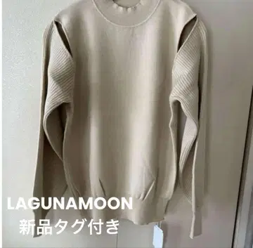 택 포함 새상품 LAGUNAMOON 베이지 긴팔 니트 스웨터 F